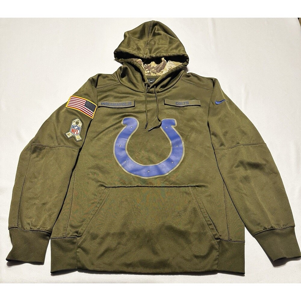 Indianapolis Colts Nike NFL Salute To Service Hoodie Football Men’s Medium *READ